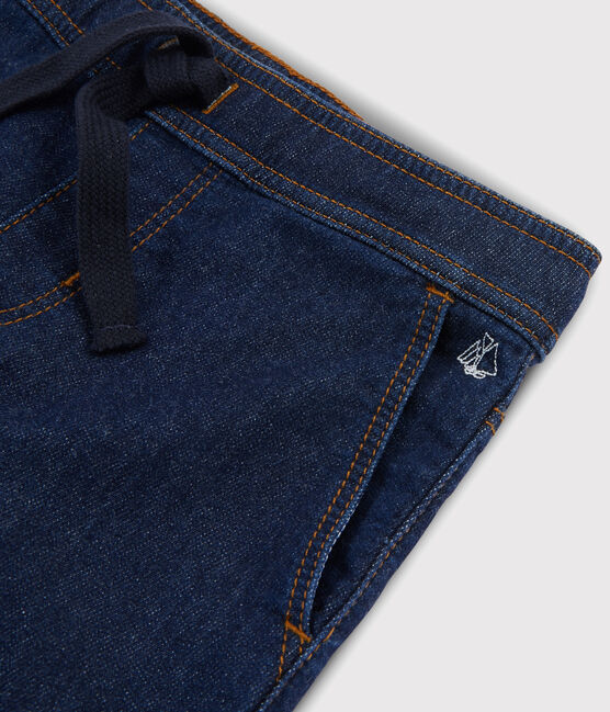 Denim molton broek voor jongens blauw DENIM BLEU FONCE