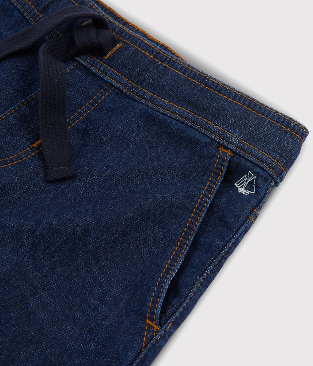 Denim molton broek voor jongens blauw