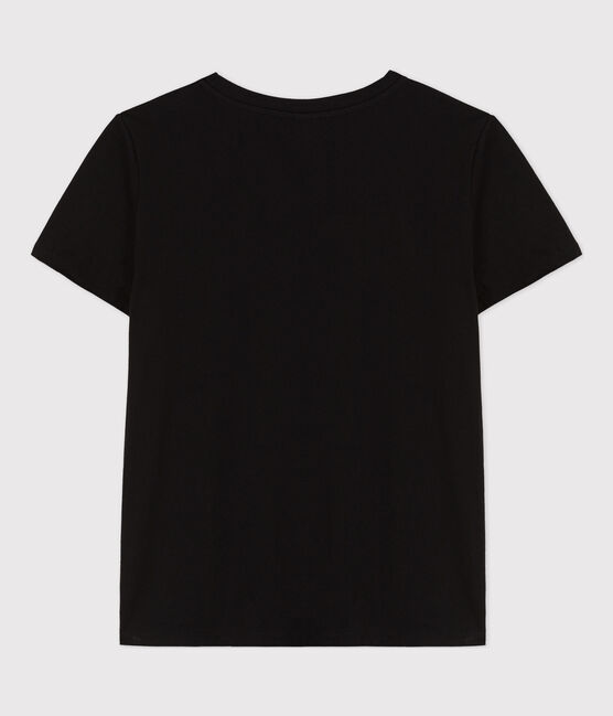 LE DROIT, katoenen T-shirt voor dames met ronde hals zwart BLACK
