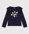 T-shirt met lange mouwen uit katoen voor meisjes blauw SMOKING