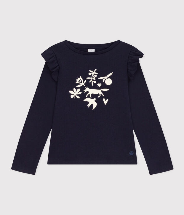 T-shirt met lange mouwen uit katoen voor meisjes SMOKING
