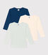 Set van 3 T-shirts voor jongens met lange mouwen in katoen