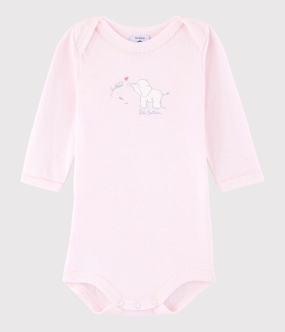 Rompertje lange mouwen babymeisje roze Vienne