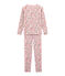 Pyjama petite fille coupe ajustée rose JOLI/blanc MULTICO