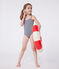 Maillot de bain une pièce enfant à rayures bleu MEDIEVAL/blanc MARSHMALLOW