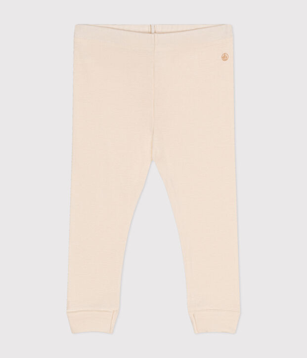 Legging en coton b&eacute;b&eacute; &eacute;cru