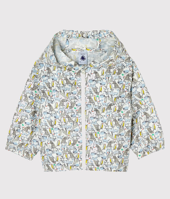 Windjack met print voor baby's wit MARSHMALLOW/blauw BRUT/ MULTICO