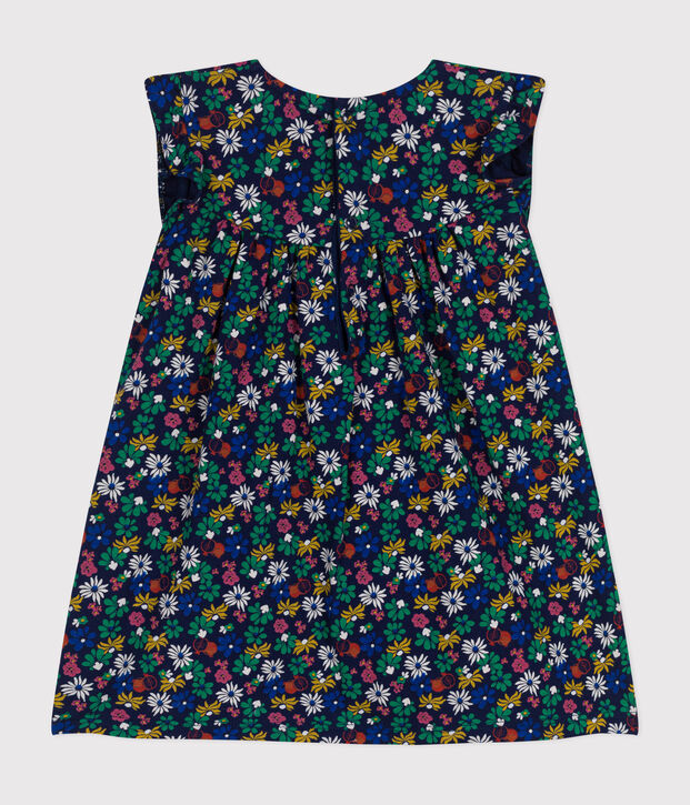 Robe sans manche en jersey l&eacute;ger b&eacute;b&eacute; bleu/multicouleur