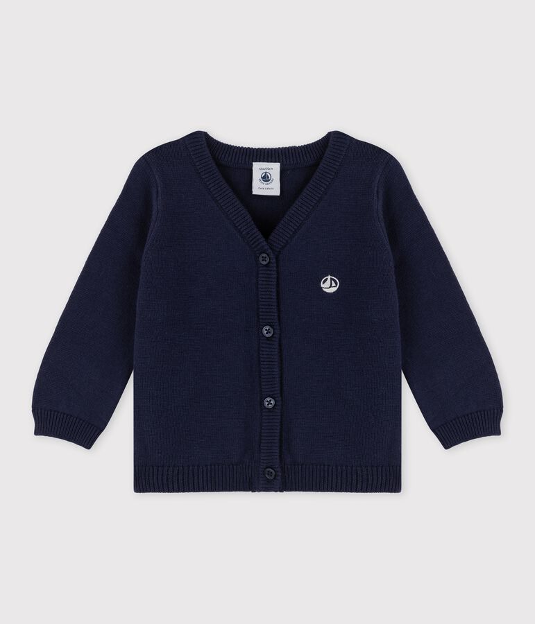 Babycardigan in tricot blauw SMOKING