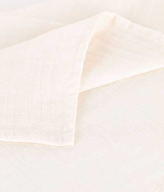 WITTE LUIERDOEK VAN LUCHTIG KATOEN VOOR BABY'S wit MARSHMALLOW