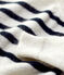 Meisjespull van mohair en katoen wit MARSHMALLOW/blauw SMOKING