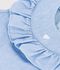 Katoenen babybloesje zonder mouwen in geborduurde chambray blauw
