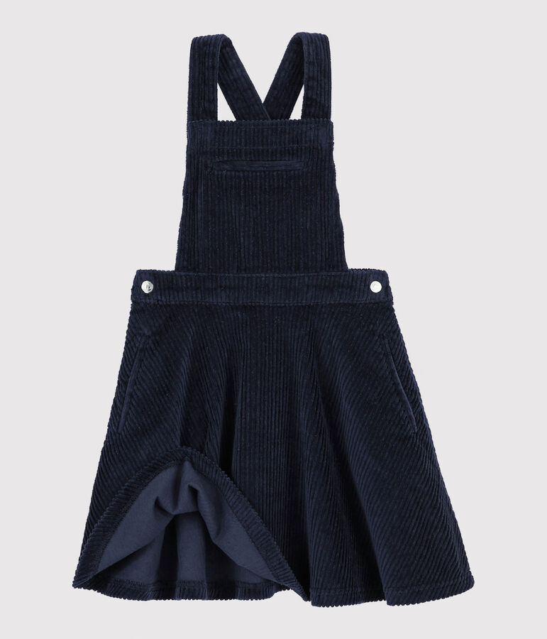 Robe salopette enfant fille bleu SMOKING