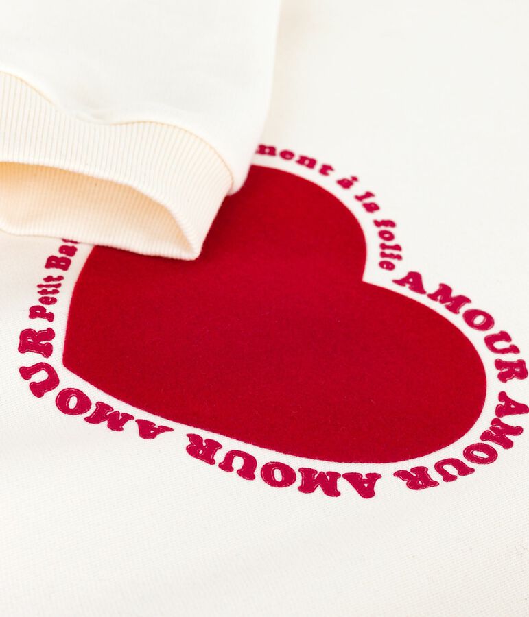 Katoenen sweatshirt voor dames ecru