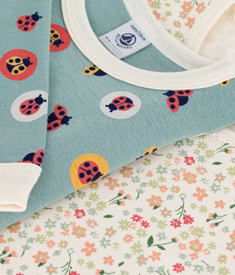 Setje met katoenen kinderpyjama's met print multicouleur