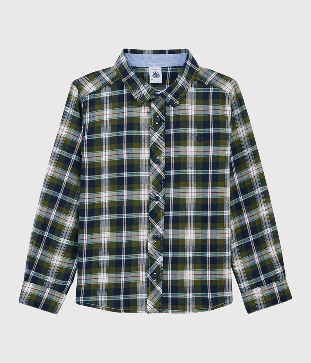 Chemise &agrave; carreaux enfant gar&ccedil;on bleu/multicouleur