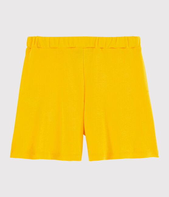 Katoenen short voor meisjes geel JAUNE