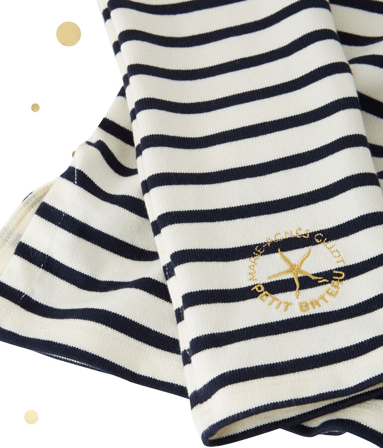 Marini&egrave;re femme d&eacute;collet&eacute;e dans le dos. Petit bateau x Marie-Agn&egrave;s Gillot blanc/bleu