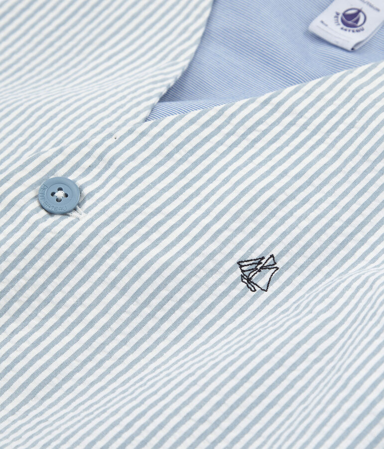 Gilet sans manche bleu/blanc