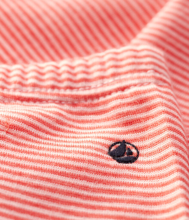 Legging en laine et coton b&eacute;b&eacute;. orange/blanc