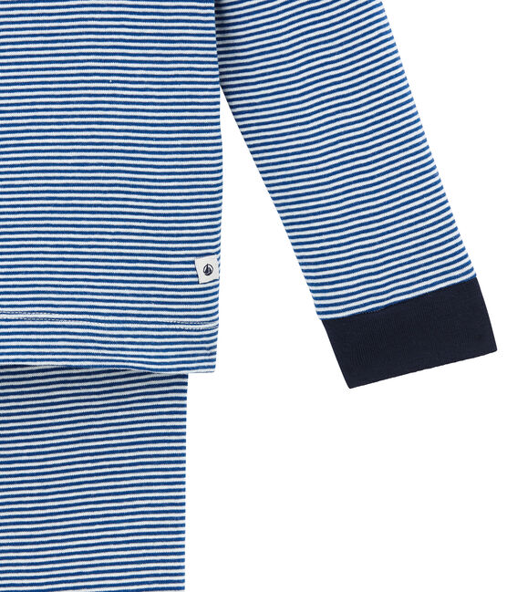 Pyjama petit garçon bleu LIMOGES/blanc MARSHMALLOW