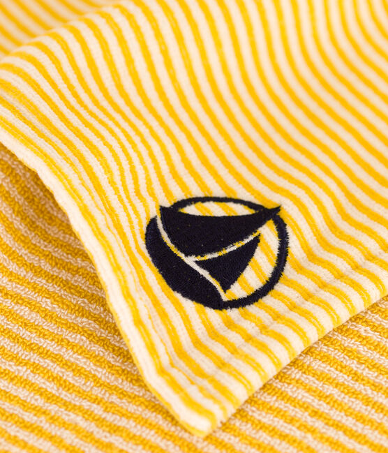 Poncho enfant en éponge à rayures jaune NECTAR/ AVALANCHE