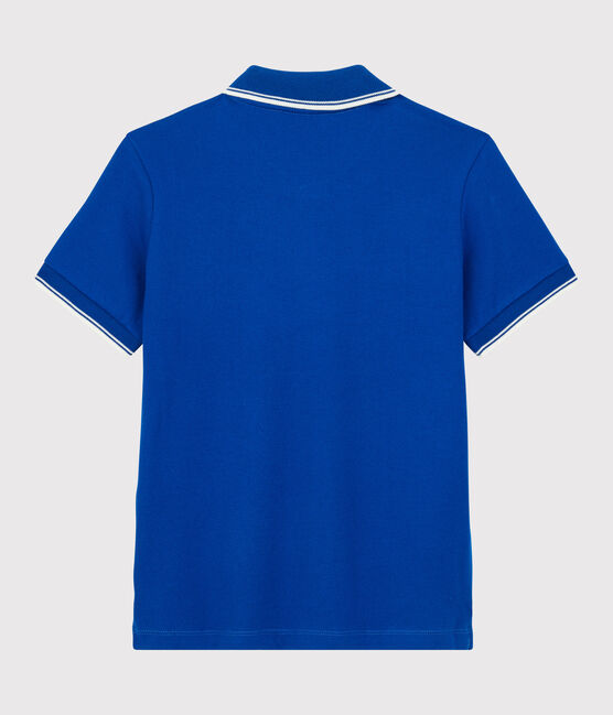 Polo manches courtes enfant garçon bleu SURF