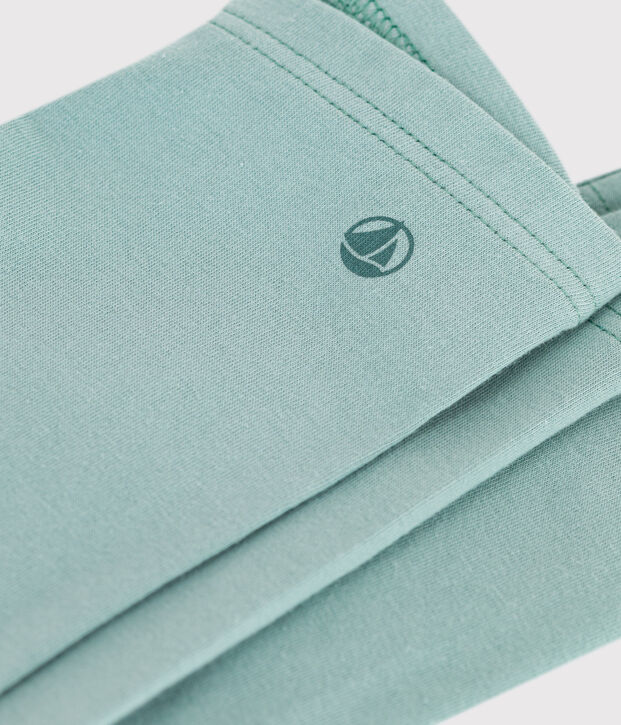 Legging enfant en coton uni vert