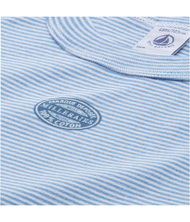 Pyjacourt gar&ccedil;on ray&eacute; milleraies bleu/blanc