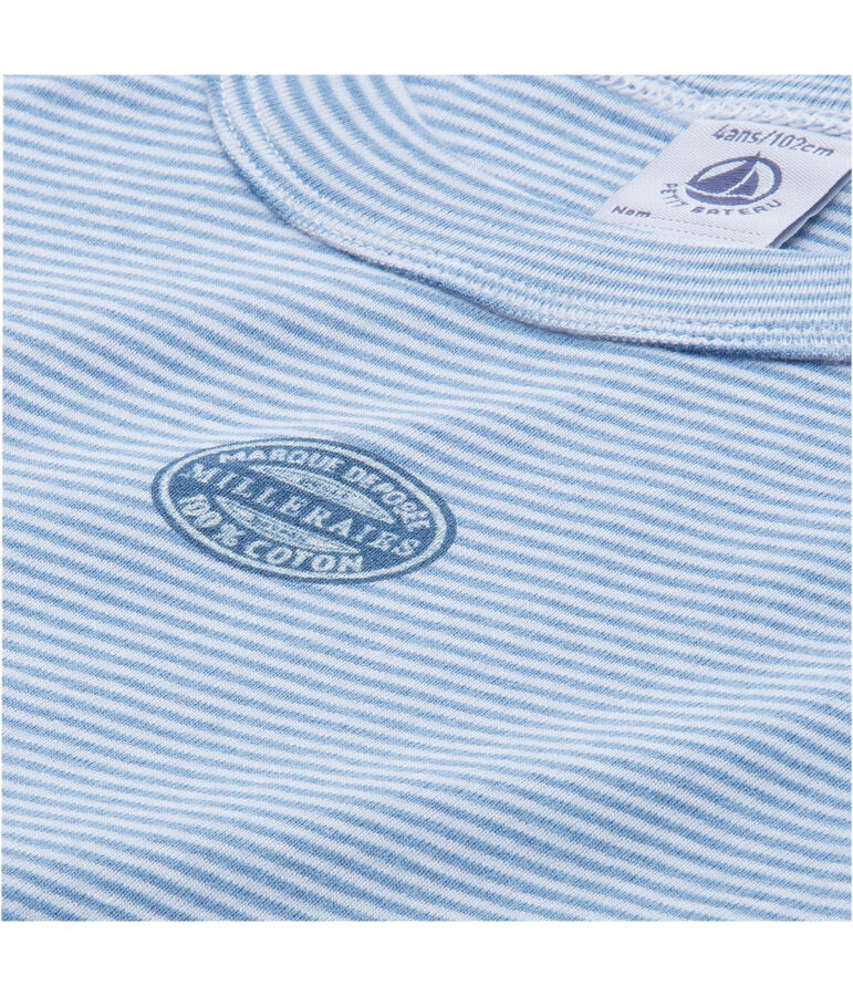 Pyjacourt gar&ccedil;on ray&eacute; milleraies bleu/blanc