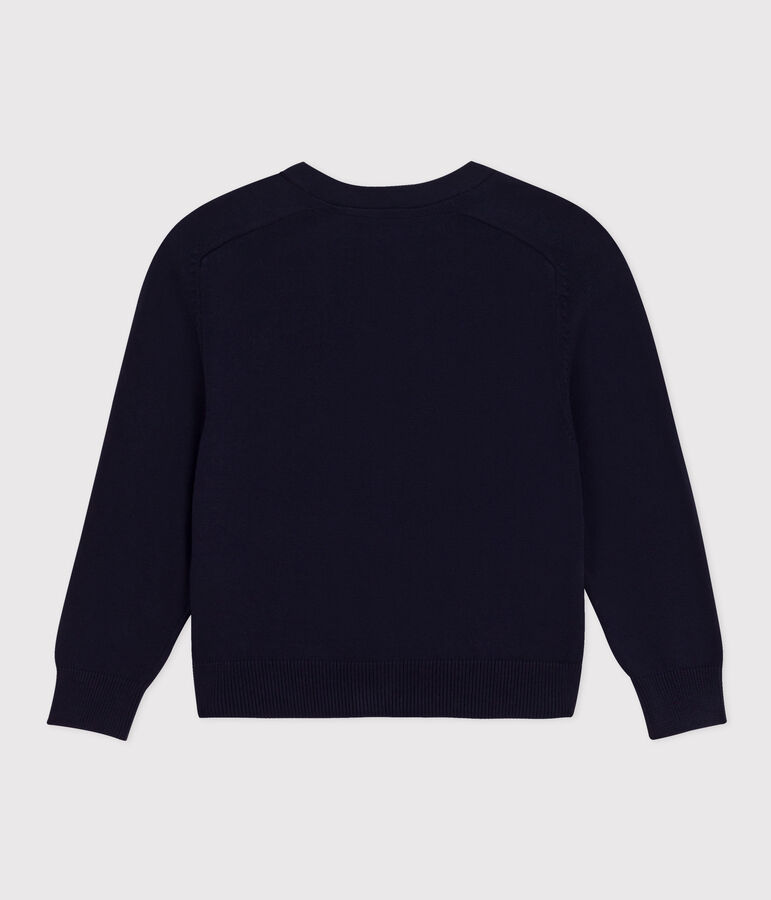 Katoenen jongensvest blauw