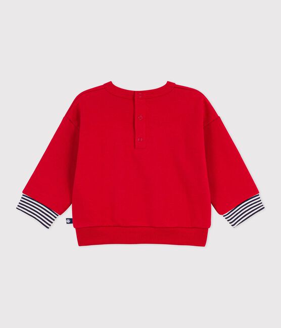 Sweatshirt bébé en coton à motifs rouge POMPEI