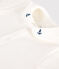 Combicourte bébé en coton et son col brodé blanc MARSHMALLOW