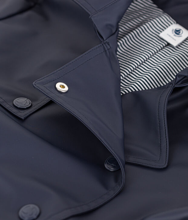 Trench &agrave; capuche Femme bleu marine