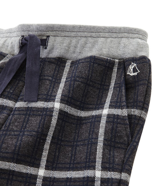 Mesh broek met ruitjes jongens zwart CITY/blauw SMOKING/ MARSHMALLOW