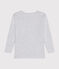 Tee-shirt manches longues fille en coton gris POUSSIERE CHINE