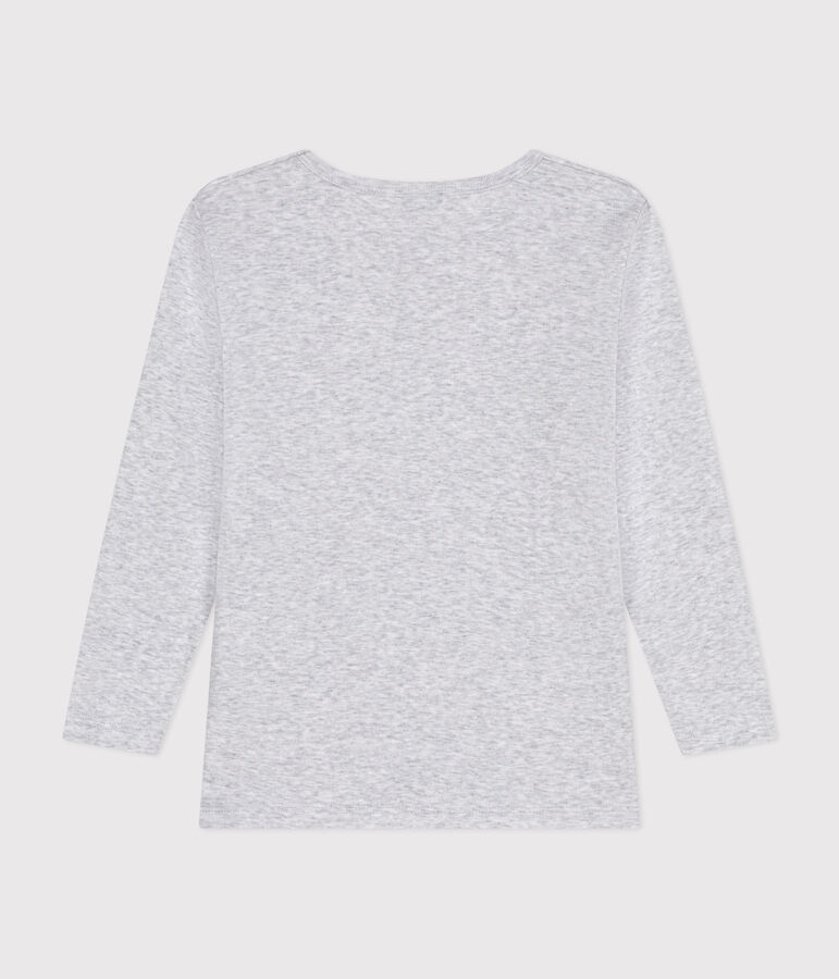 Tee-shirt enfant manches longues en coton gris