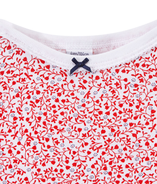 Nuisette fille imprim&eacute;e blanc/multicouleur