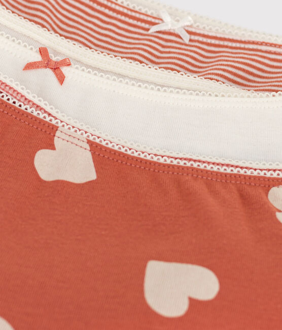 Set van 3 shorty's met hartjes voor meisjes in katoen variante 1