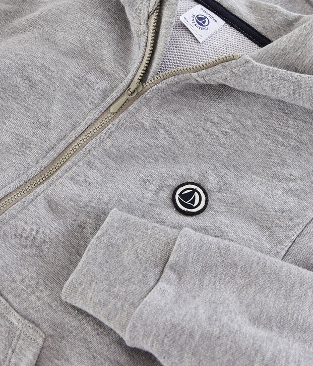 Sweatshirt &agrave; capuche enfant gar&ccedil;on gris