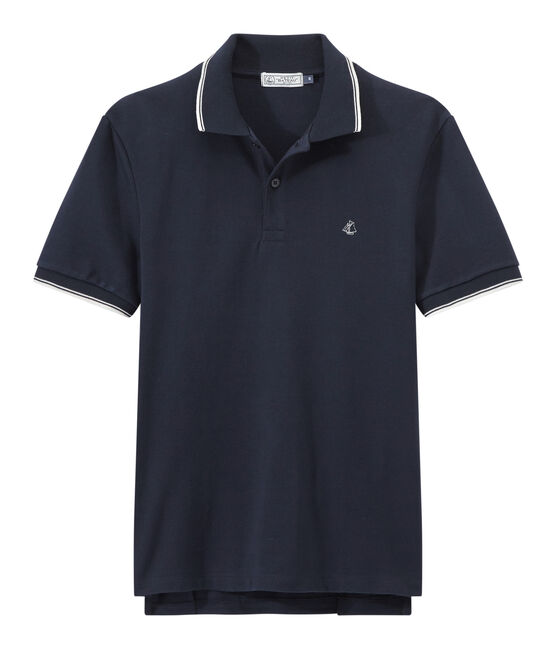 Herenpolo met korte mouwen blauw SMOKING