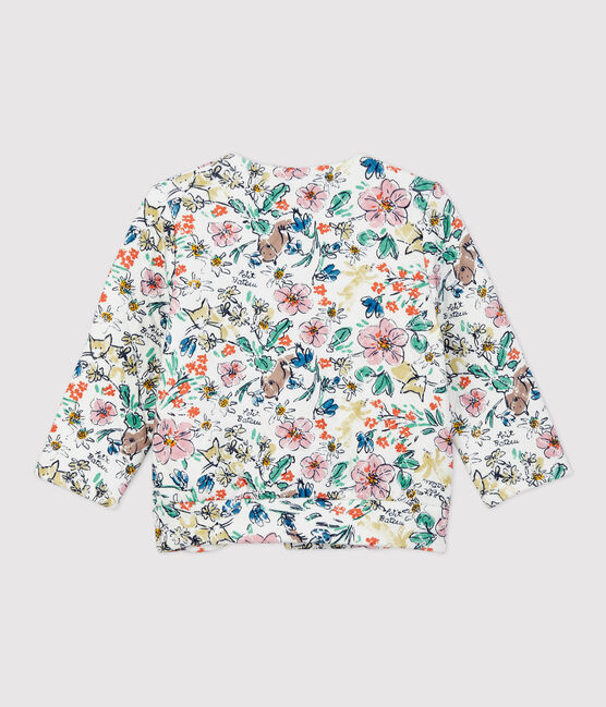 Gewatteerd babyvest. wit MARSHMALLOW/wit MULTICO