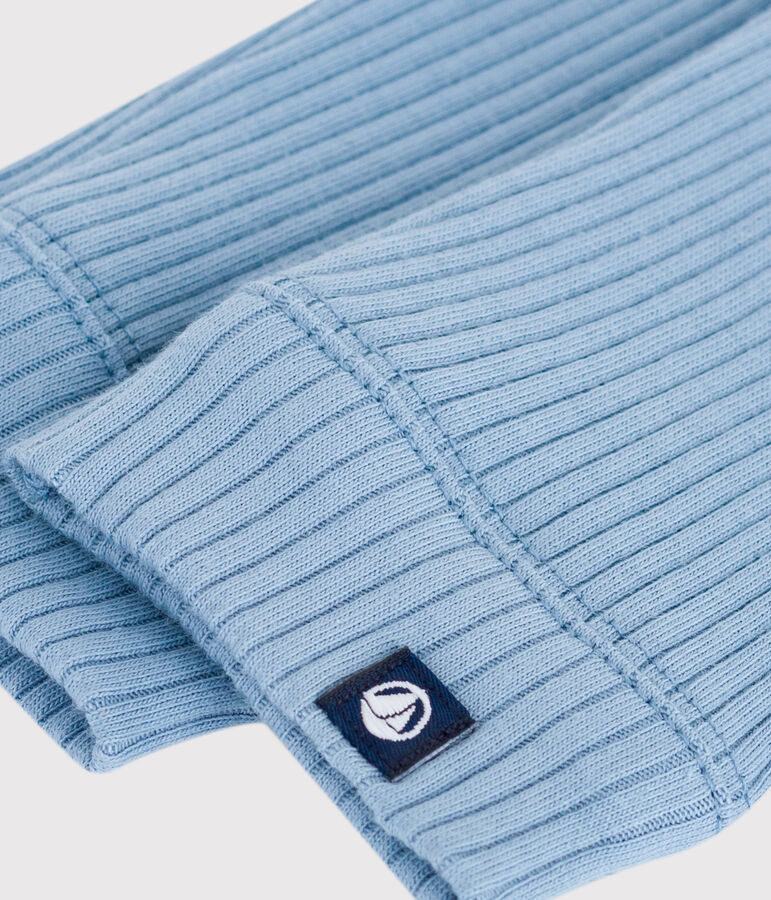 Legging b&eacute;b&eacute; en coton uni bleu