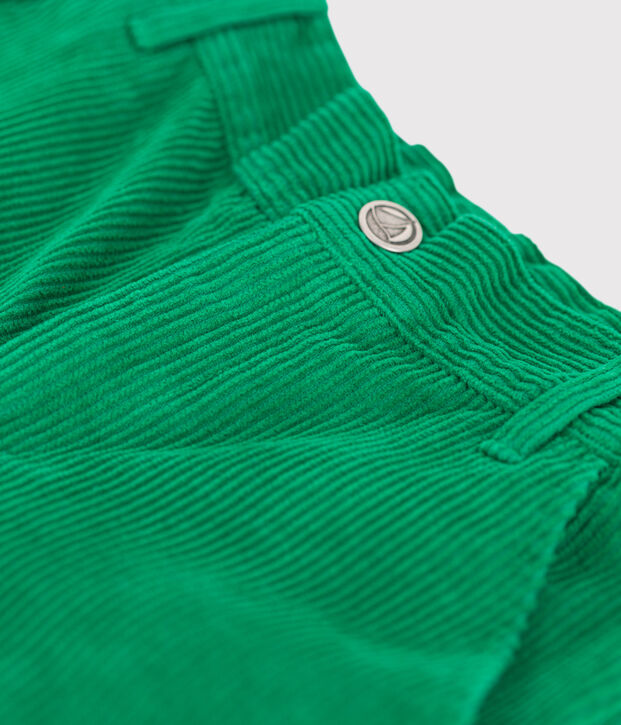 Ribfluwelen meisjesbroek MATCHA