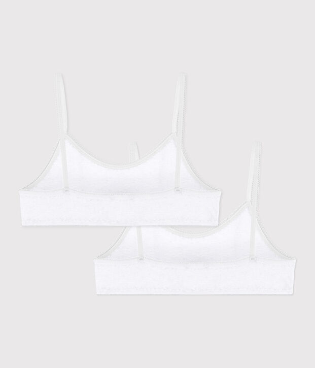 Set van 2 witte brassi&egrave;res voor meisjes multicouleur