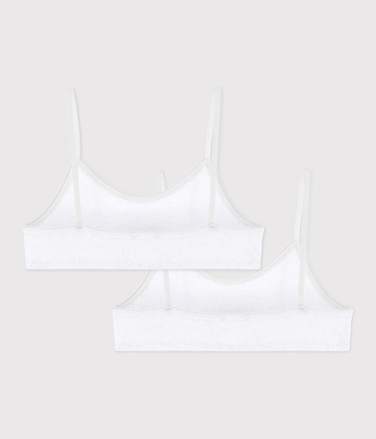 Lot de 2 brassi&egrave;res blanches petite fille variante 1