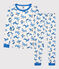 Pyjama snugfit animaux petit garçon en coton blanc MARSHMALLOW/blanc MULTICO