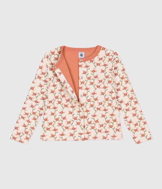 Vest in doorgestikte tubic met print voor meisjes wit AVALANCHE/ MULTICO