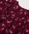Robe b&eacute;b&eacute; en velours manches longues imprim&eacute;e &agrave; fleurs rouge/multicouleur