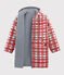 Warm lang windjack gemixt wit MARSHMALLOW/wit MULTICO